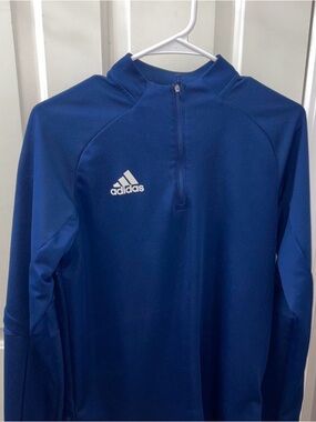 adidas Navy Zip-Front Training Top